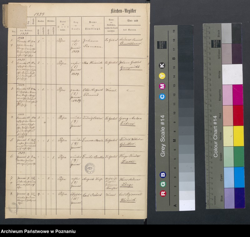 Obraz 3 z jednostki "[Akta urodzeń i chrztów, ślubów, zgonów]"