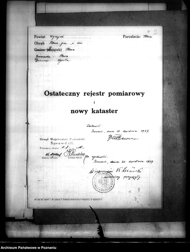 Obraz 7 z jednostki "Ostateczny rejestr pomiarowy majątku Stare powiatu wyrzyskiego"