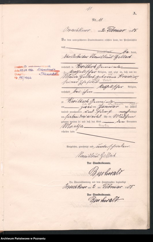 Obraz 14 z jednostki "Geburts-Neben-Register"