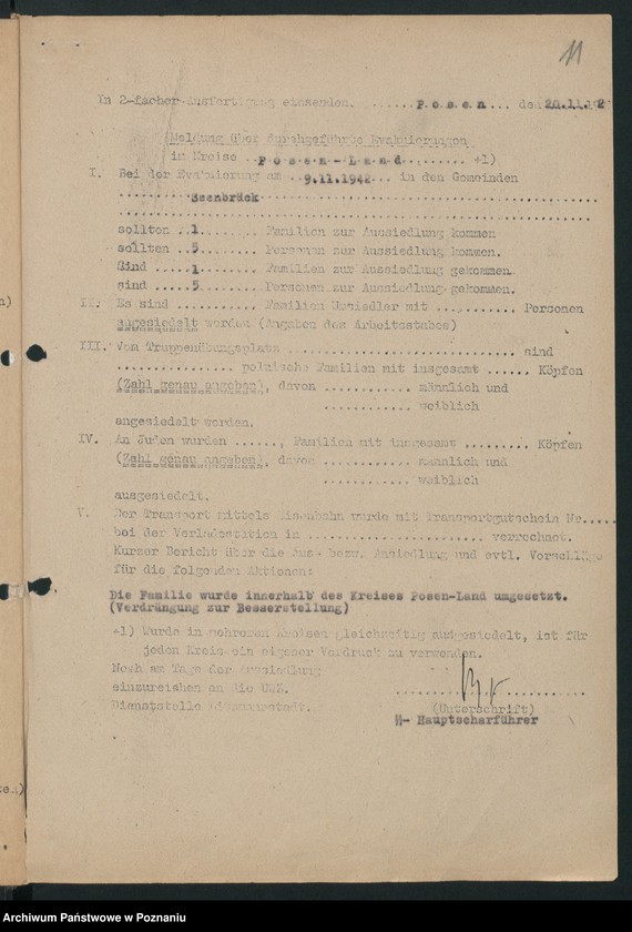 Obraz 14 z jednostki "[Wykazy wysiedlonych Polaków] Posen - Land I [Poznań - Powiat]"