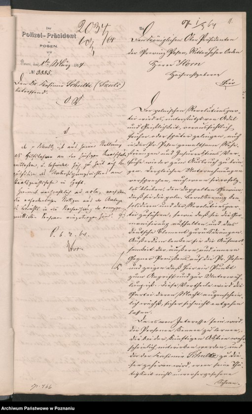 Obraz 16 z jednostki "Die Organisation einer Verschwörung unter der polnischen Bevölkerung der Provinz Posen /Poznań/ im Anschluss an die Insurrektion im Königreiche Polen."