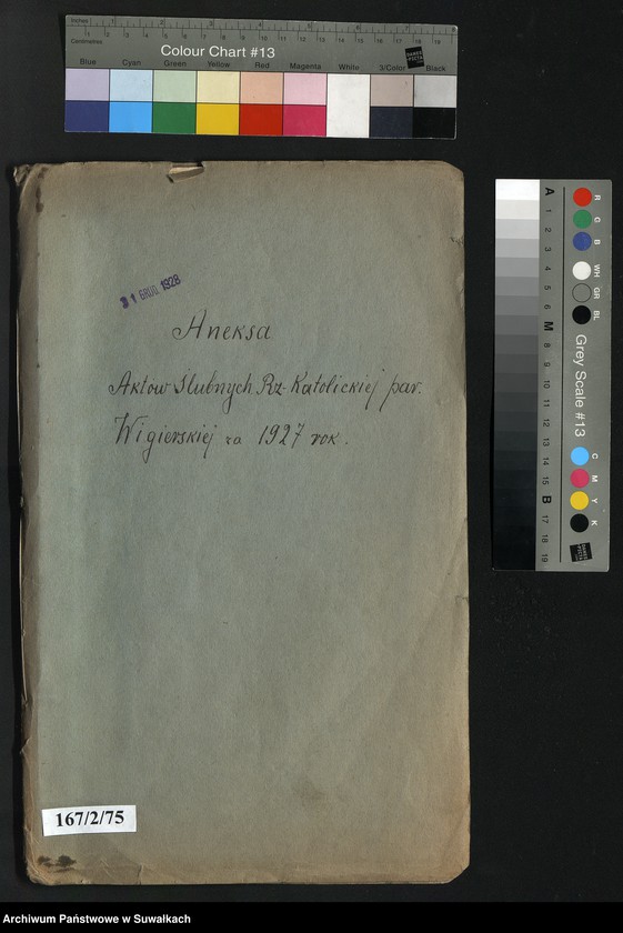 Obraz 2 z jednostki "Aneksa Aktów Ślubnych Rz-Katolickiej par. Wigierskiej za 1927 rok"