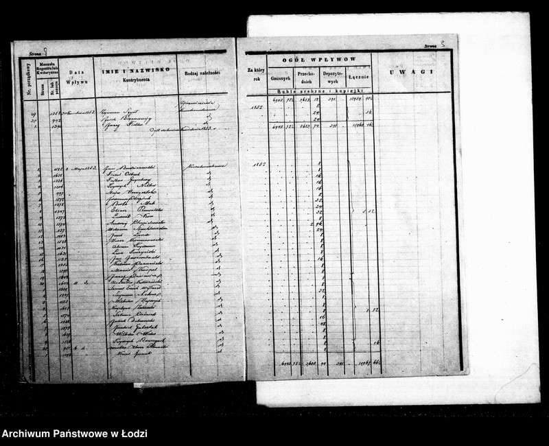 Obraz 9 z jednostki "Dziennik przychodu i wydatku kasy ekonomicznej m. Łodzi na r. 1853"