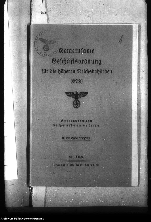 Obraz 5 z jednostki "Geschäftsordnung Abt. II a (i podział czynności)"