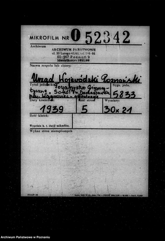 Obraz 2 z jednostki "/Towarzystwo Gimnastyczne Sokół w Damasławku powiat Wągrowiec - rejestracja/"