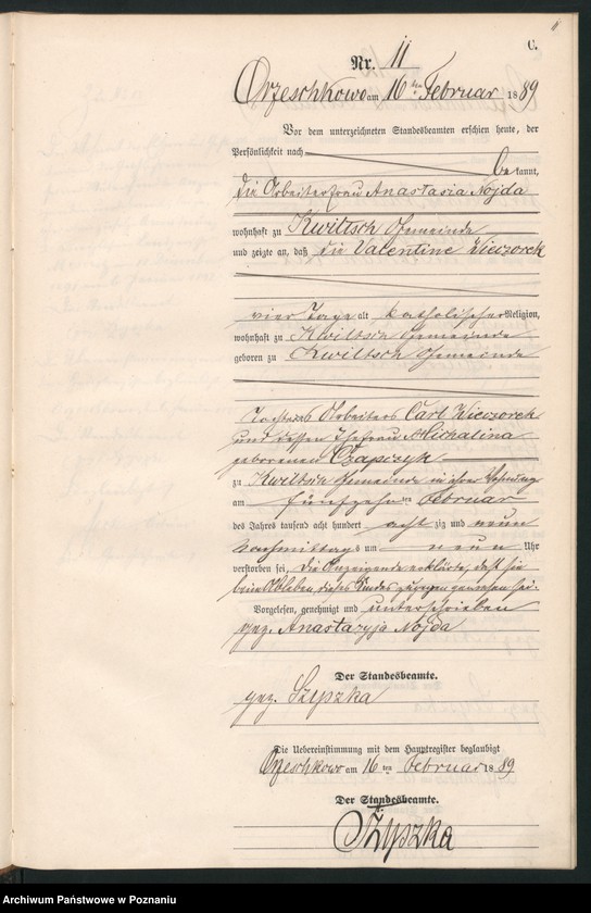 Obraz 14 z jednostki "Księga zgonów"