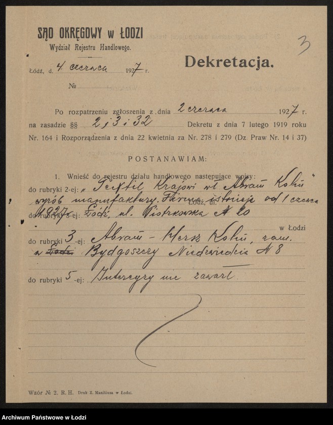 Obraz 5 z jednostki "Textil Krajowy- Abram Kohn- wyrób manufaktury"