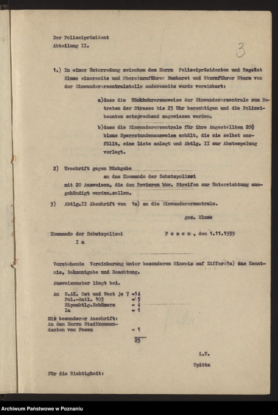 Obraz 6 z jednostki "[Zarządzenia i okólniki Einwandererzentralstelle Nord - Ost in Posen [Poznań]"