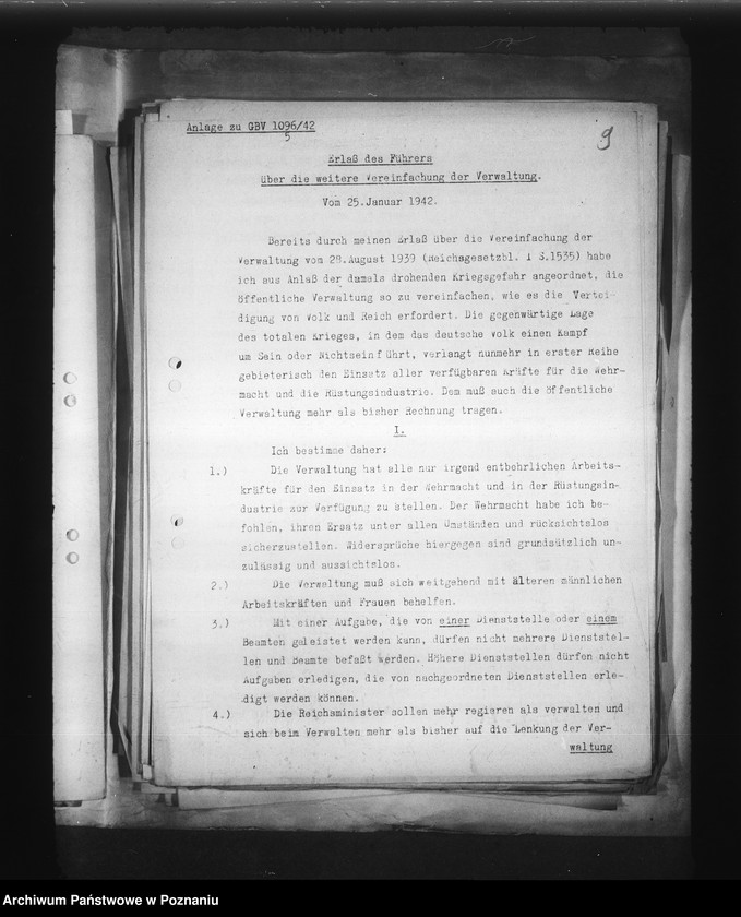 Obraz 13 z jednostki "Zarządzenia w sprawie uproszczenia administracji"