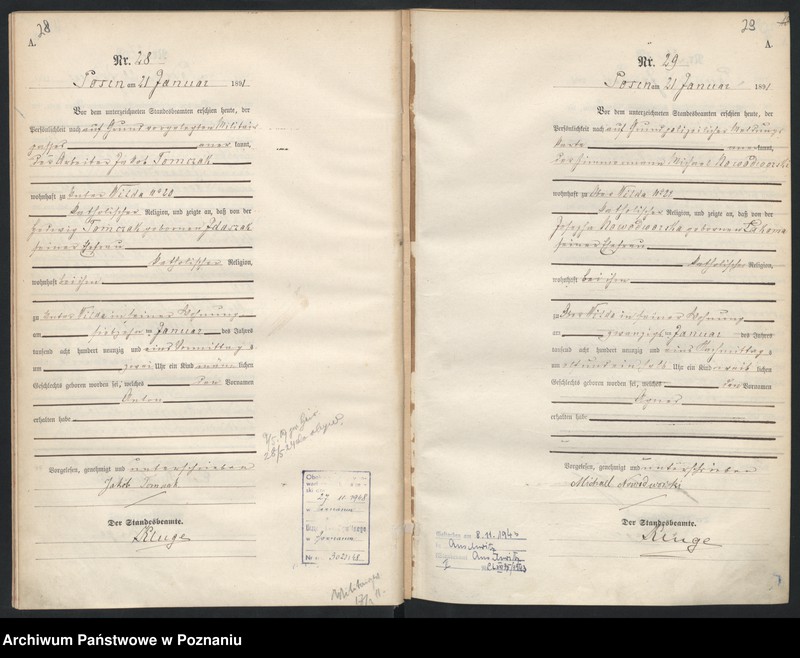 Obraz 17 z jednostki "Księga urodzeń t. I"