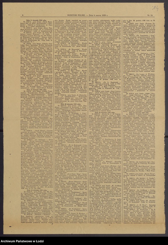 Obraz 16 z jednostki "Jakub Majerczyk, Sura – Złota Tencer – sprzedaż surowców włókienniczych"