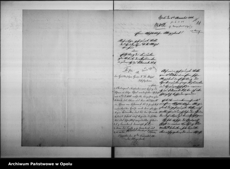 Obraz 13 z jednostki "Acta des Magistrats zu Oppeln betreffend den Wein - Bier - Ausschank im Hause No 7 Ostrowek durch F.B. Meyer Vol. I"