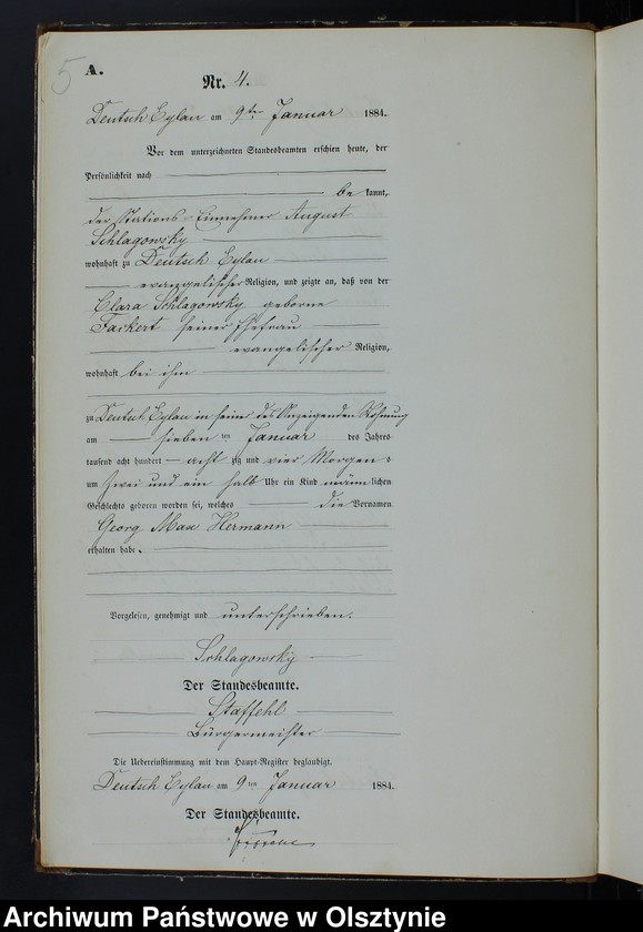 Obraz 7 z jednostki "Geburts-Neben-Register Nr 1 - 155"