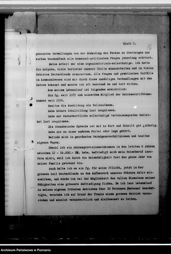 Obraz 20 z jednostki "Strengert, Rudolf und Rodius, Bernhard - Bewerbung als Amtskommissar"