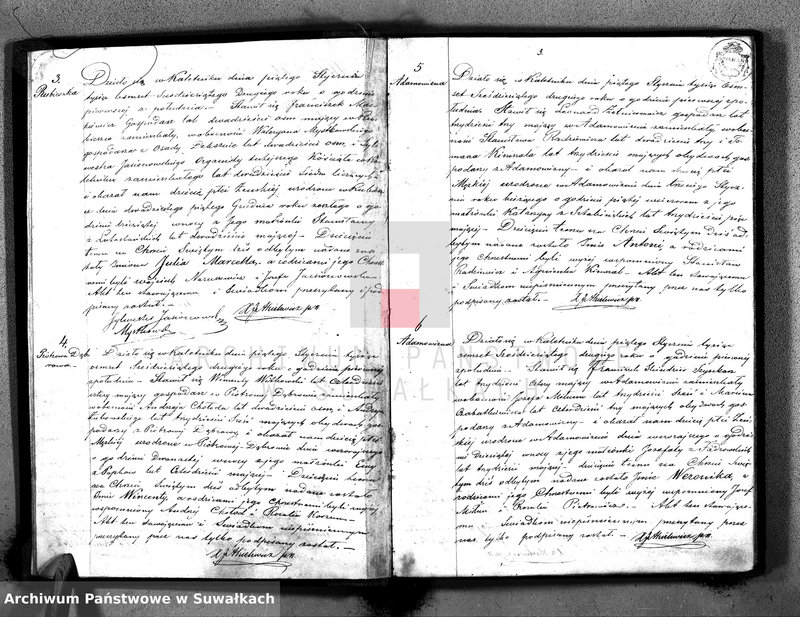 Obraz 4 z jednostki "[Duplikat Aktów urodzeń, zaślubienia i zejśćparafii Rzym.-Kat. w Kaletniku 1862 r.]"