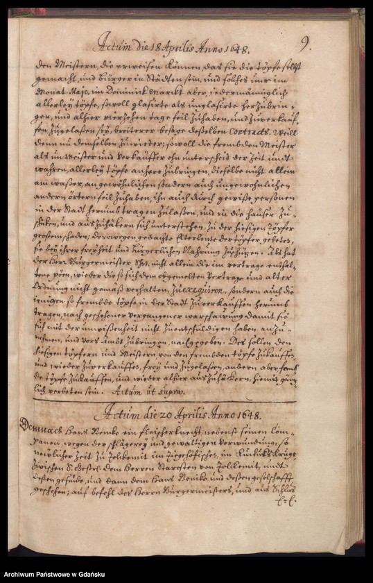 image.from.unit.number "[…] Praesidirende[s] Ambtbuch H. Bürgerm. Heinrich Freders [16.III.1648-31.III.1649] /indeks/"