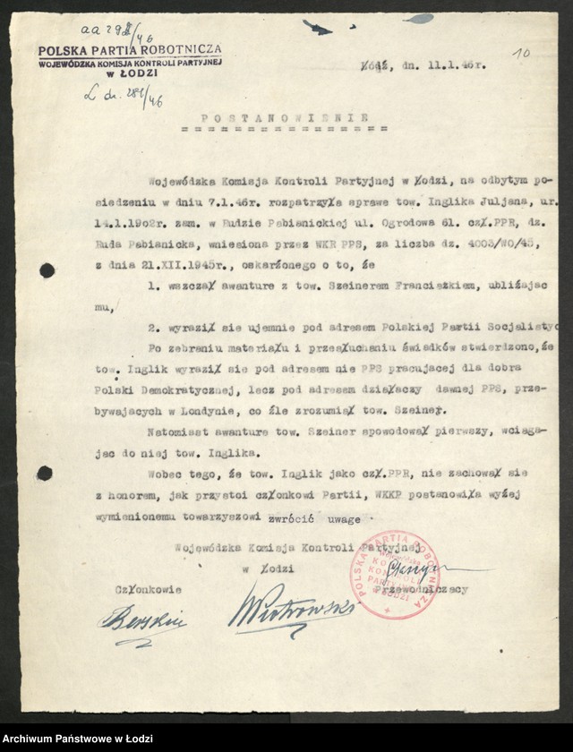 Obraz 11 z jednostki "Postanowienia [i oskarżenia] Komisji"