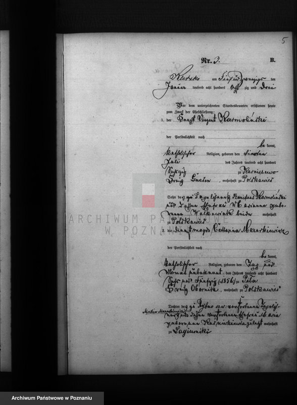 Obraz 7 z jednostki "Księga małżeństw"