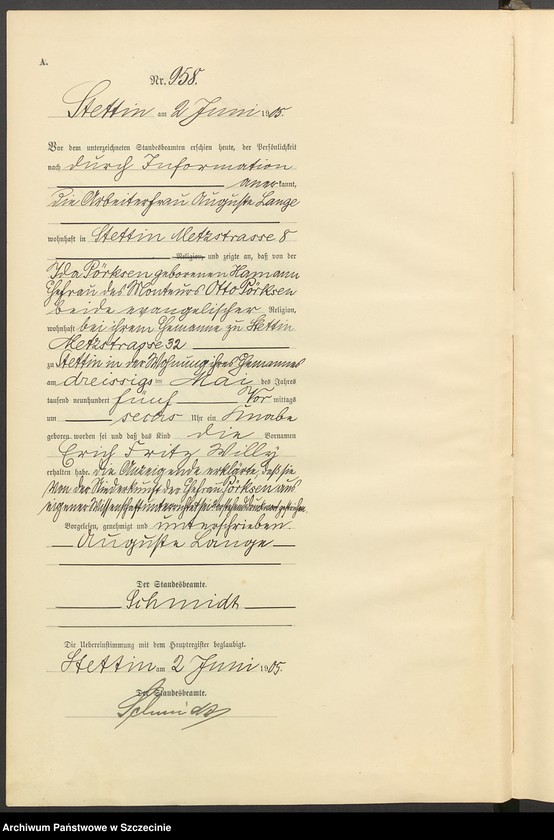 Obraz 6 z jednostki "Geburts-Register (Neben-Register) Band III"