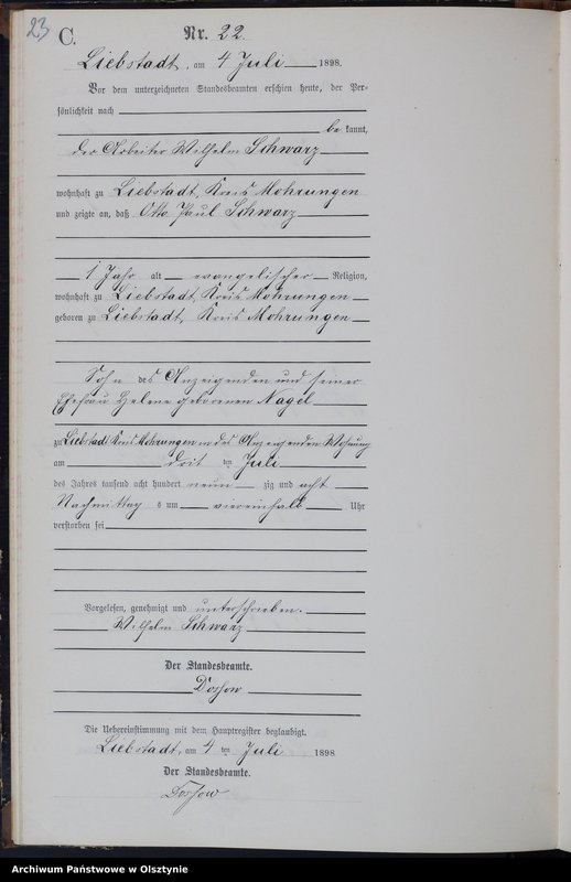 image.from.unit.number "Sterbe-Neben-Register Nr 1 - 46"