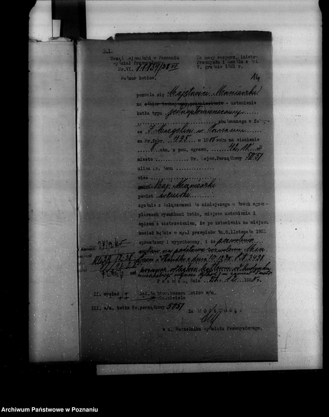 Obraz 20 z jednostki "Gorzelnia rolnicza w Manieczkach powiat śremski własność Pruss-Głowacki nr woj. 5051"