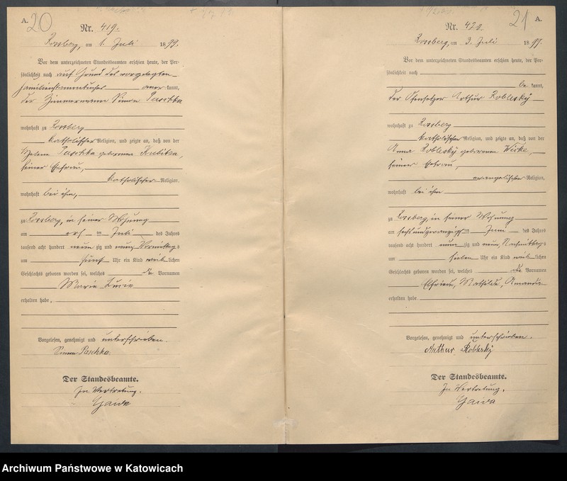 Obraz 14 z jednostki "Księga urodzeń nr 400-799"