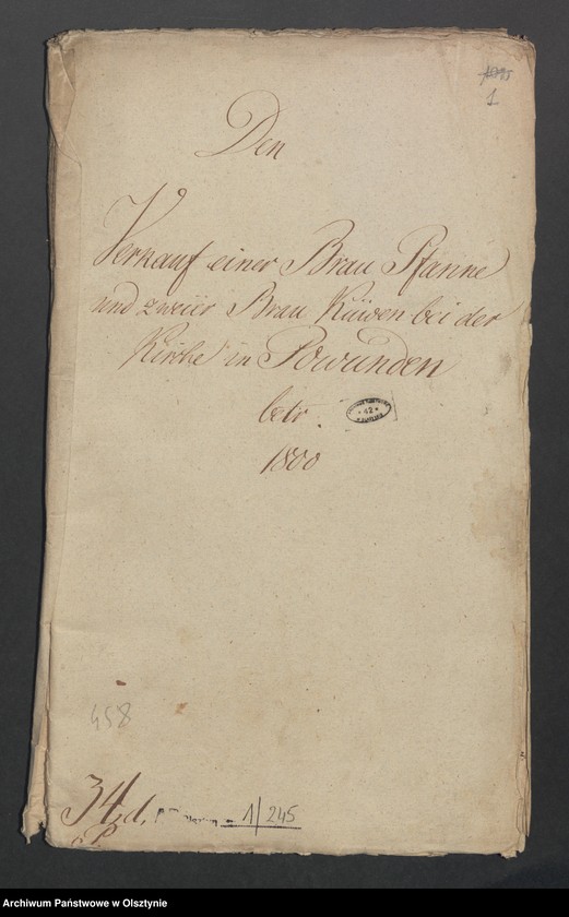 image.from.unit.number "Den Verkauf einer Brau Pfanne und zweier Brau Küwen bei der Kirche in Powanden"