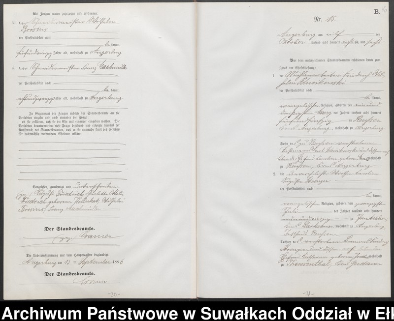 image.from.unit.number "Heiraths-Neben-Register des Preussischen Standes-Amtes Angerburg Kreis Angerburg"