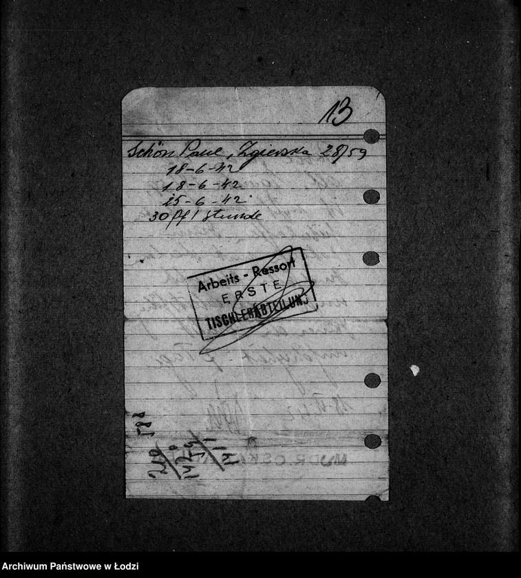 Obraz 16 z jednostki "Tischler-Abteilung [Zasiłki chorobowe dla pracowników wydziału, listy pracowników, zaświadczenia lekarskie]"