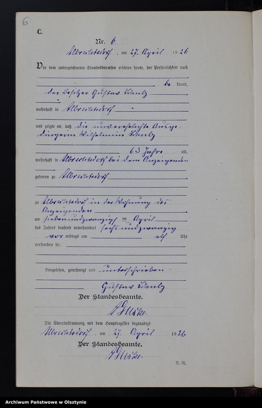 image.from.unit.number "Sterbe-Neben-Register Nr 1 - 18 [ Księga zgonów - wtóropis ]"