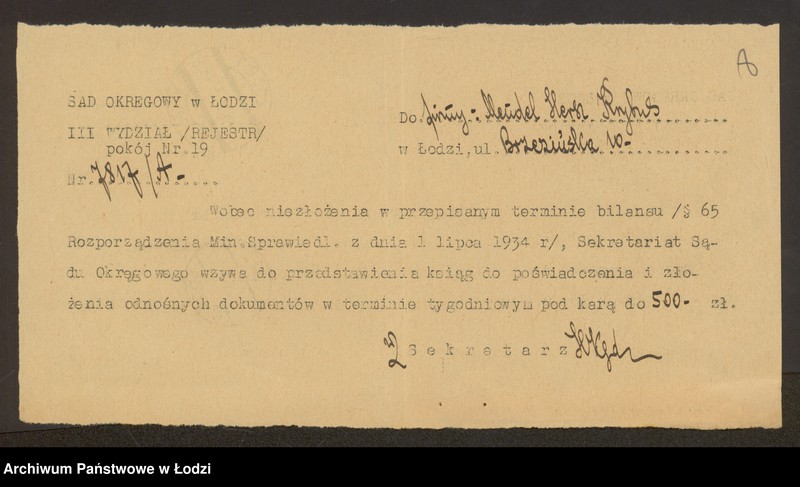 Obraz 10 z jednostki "Mendel Hersz Krybus- sprzedaż wyr. kolonialnych"