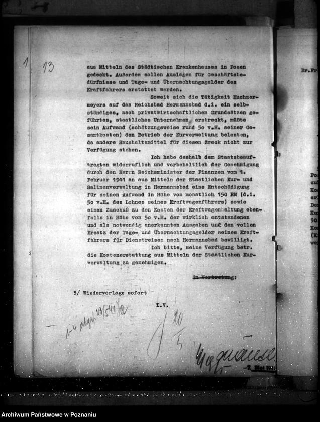 Obraz 17 z jednostki "Staatsbeauftragter für Hermannsbad. Kostenerstattung, Grundsätze"