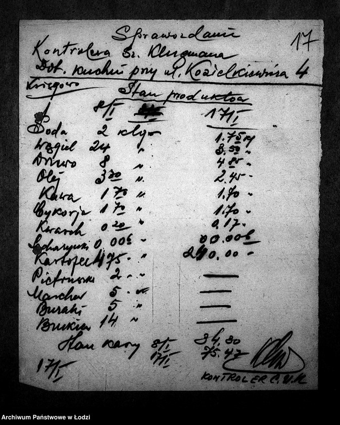 Obraz 20 z jednostki "Kuchnia N. 189 Koziełkiewicza 4 [Działalność kuchni, personel, konsumenci, kontrole]"