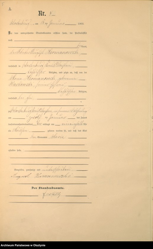 image.from.unit.number "Geburts-Haupt-Register Nr 1 - 161"