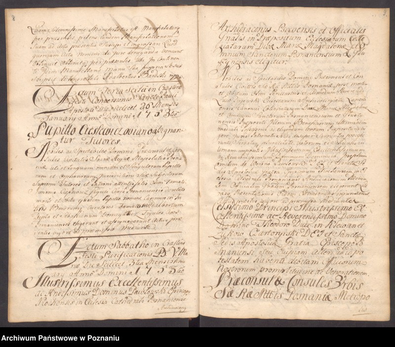 Obraz 9 z jednostki "Acta officii consularis civitatis SR.Mtis Posnaniae."