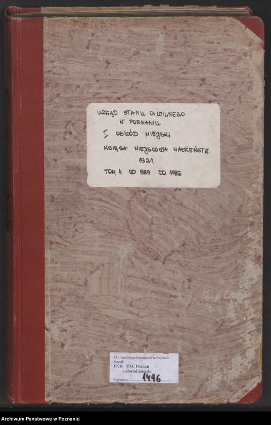 Obraz 2 z jednostki "Księga miejscowa małżeństw tom IV [Rejestr główny małżeństw]"