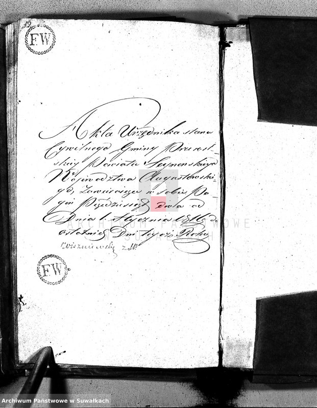 image.from.unit.number "Akta Gminy Przeroslskiey Zaślubionych od Dnia 1- wszego Stycznia Roku 1816"