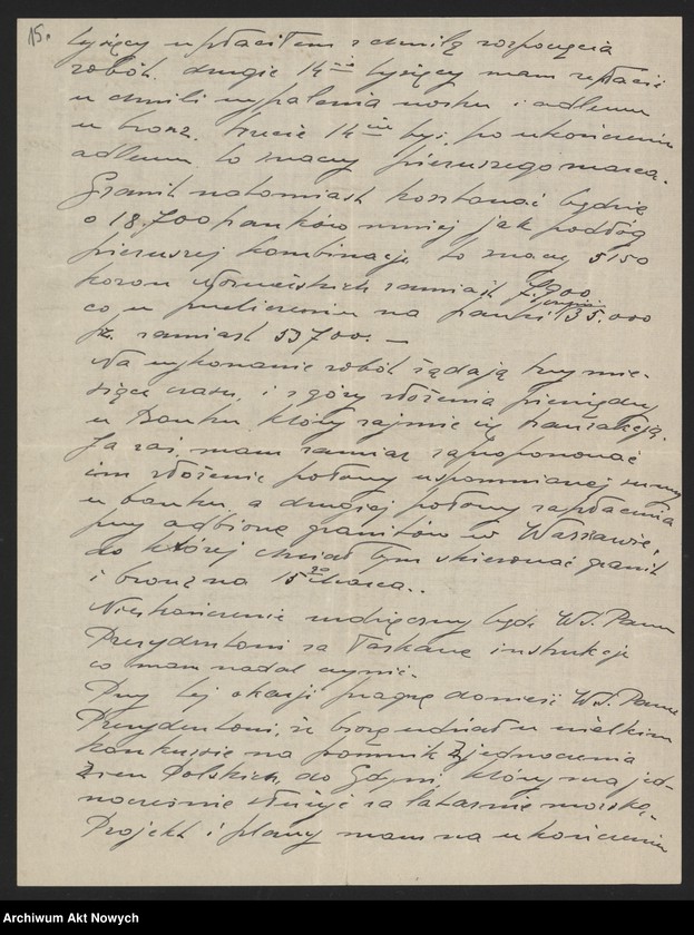 image.from.unit.number "Black Franciszek (rzeźbiarz); Załączniki: a) projekt pomnika Zjednoczenia Ziem Polskich (maszynopis); b) fotografie pomnika E. M. House