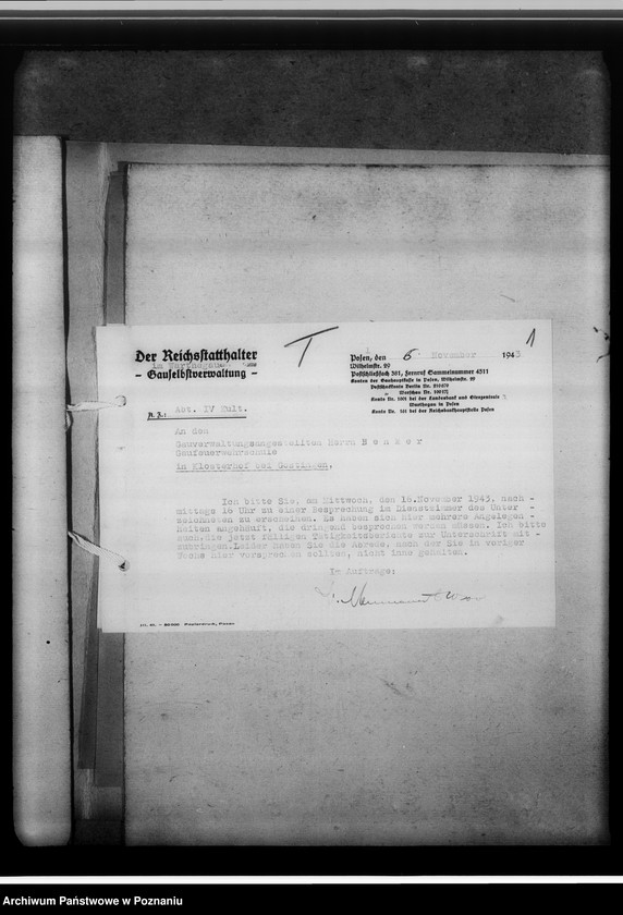 Obraz 5 z jednostki "Aussendienststelle Gostingen [Gostyń]. Dienstbesprechungen"