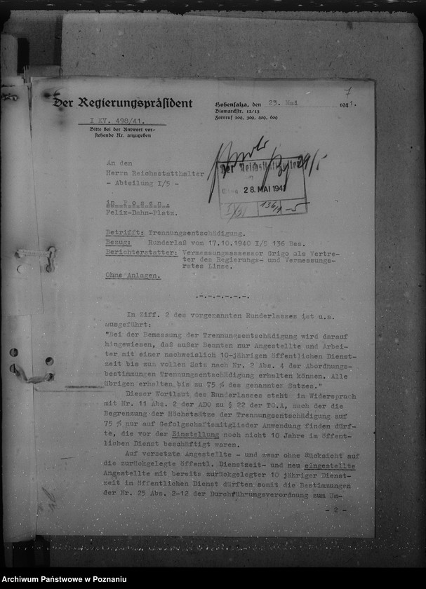 Obraz 11 z jednostki "Trennungsentschädigung alphabetisch"