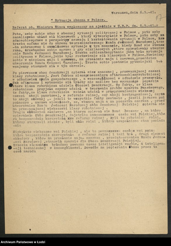 Obraz 18 z jednostki "Przemówienia tow. Hilarego Minca - Ministra Przemysłu"