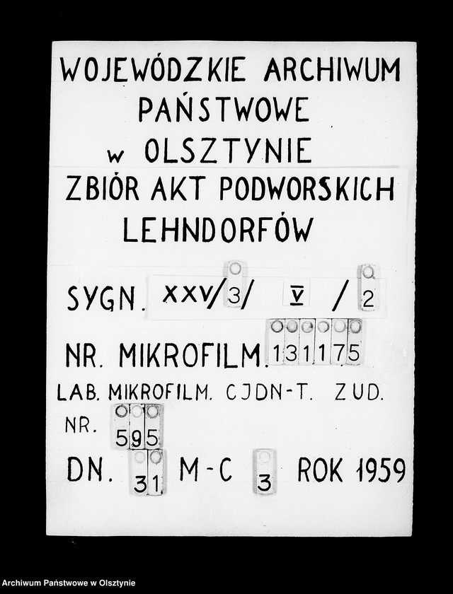 image.from.unit.number "Correspondence die Serwillensche Müle betr. /Surwile; kętrz./"