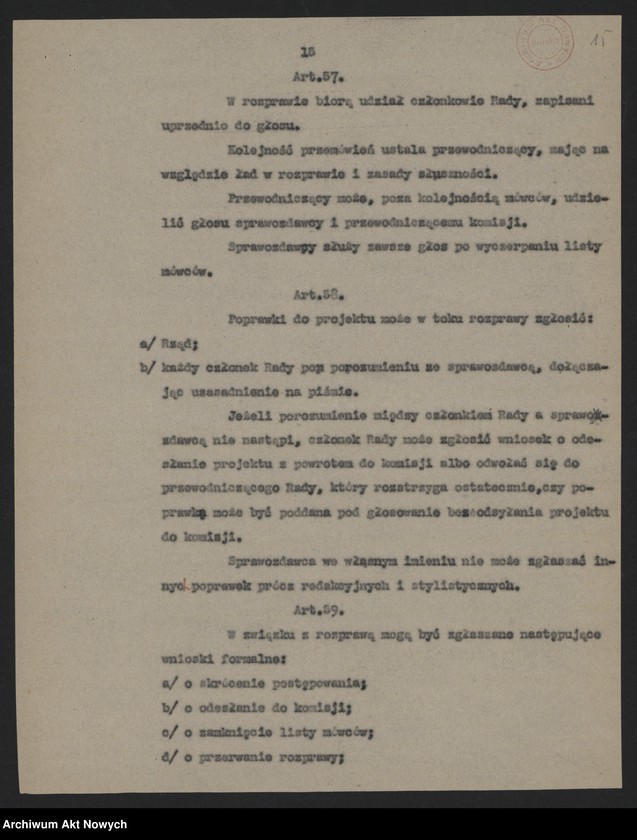 image.from.unit.number "Regulamin Rady Narodowej Rzeczypospolitej Polskiej na emigracji. Zmiany w regulaminie proponowane przez prezydenta W. Raczkiewicza"