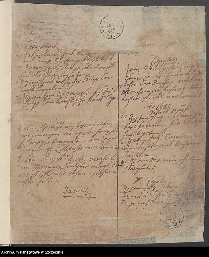 image.from.collection.number "Księga urodzonych, ochrzczonych, poślubionych i zmarłych z parafii Jasienica (Jasenitz) z lat 1641-1776111"