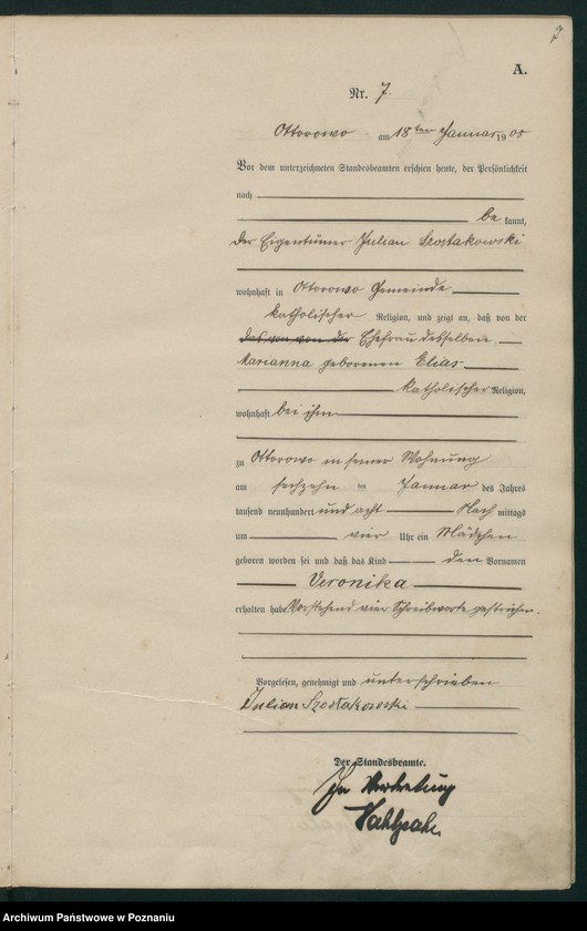 Obraz 10 z jednostki "Geburts-Haupt-Register"