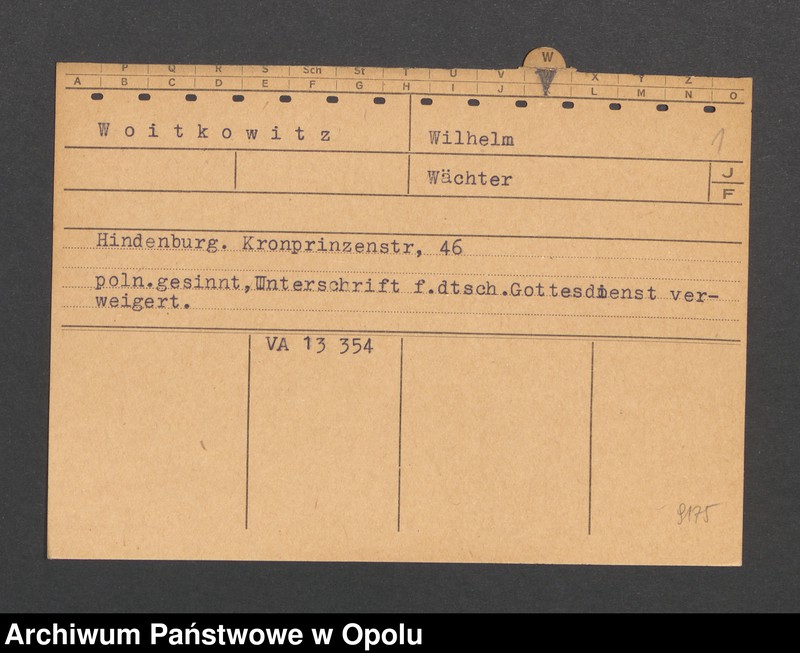 Obraz 3 z jednostki "[Woitkowitz Wilhelm, Hindenburg]"