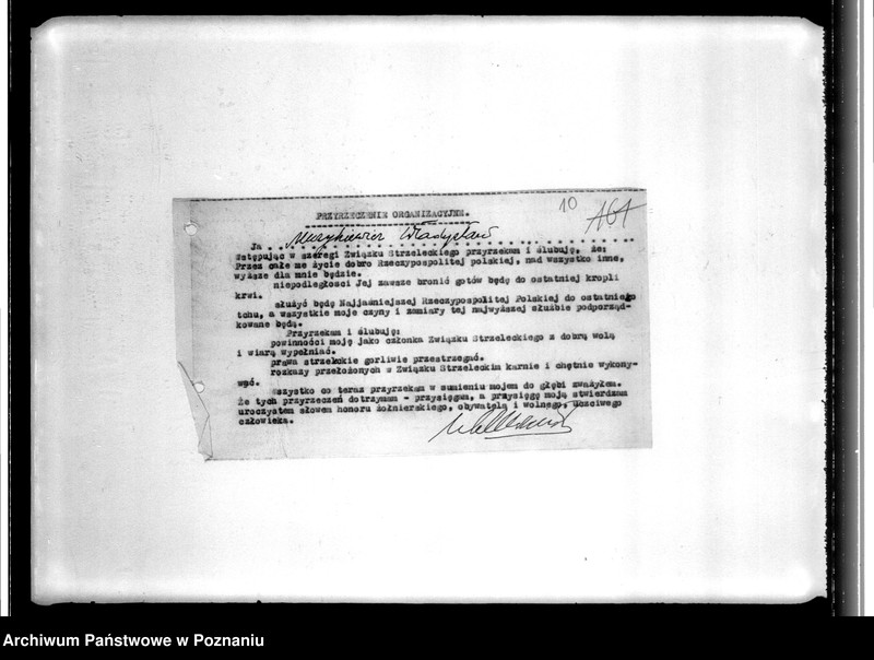 image.from.unit.number "Przyrzeczenia organizacyjne, spisy strzelców i inne pisma o charakterze personalnym Komendy Powiatowej w Koninie"
