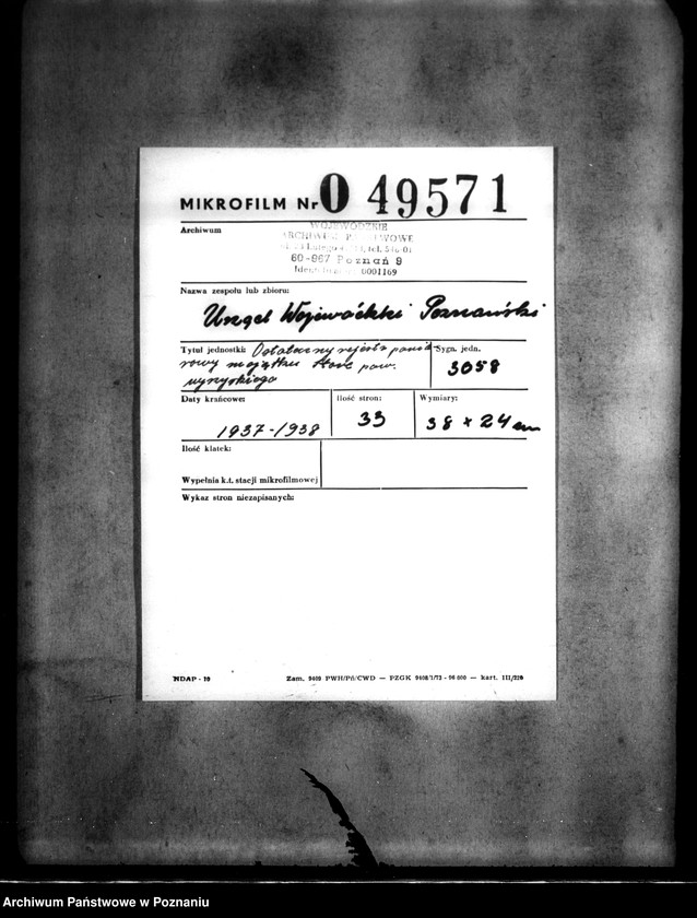 Obraz 2 z jednostki "Ostateczny rejestr pomiarowy majątku Stare powiatu wyrzyskiego"