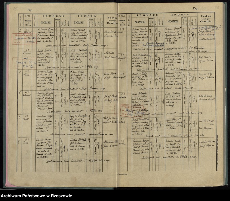 image.from.unit.number "Księga małżeństw Parafia Rzymskokatolicka Rzeszów oraz Pobitno, Staroniwa, Wilkowyja, Załęże, Zwięczyca"
