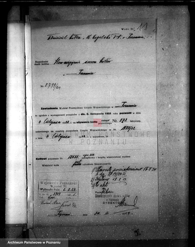 Obraz 14 z jednostki "Fabryka H. Cegielski w Poznaniu T. A. nr porz. kotła 239"